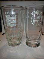 2x oud bierglas Facon, Ophalen of Verzenden, Zo goed als nieuw