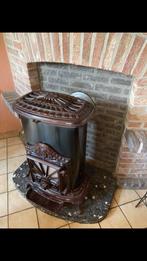 Retro gietijzeren kachel Franco Belge, Huis en Inrichting, Ophalen, Zo goed als nieuw