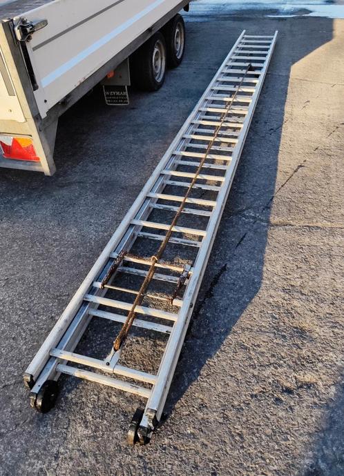 2delige optrekladder 2x20 treden, Doe-het-zelf en Bouw, Ladders en Trappen, Zo goed als nieuw, Ladder, Ophalen