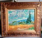 Van Gogh prachtige reproductie olie op doek, houten kader., Ophalen