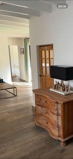 Mooie tafellamp met natuursteenvoet, Huis en Inrichting, Lampen | Tafellampen, Ophalen, Gebruikt, Hout, Landelijk - tijdloos
