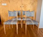 4 chaises vintage de style G Plan Gio Ponti - tissu Kvadrat, Gio Ponti, Gris, Enlèvement, Utilisé