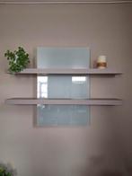 2 wandplanken met glazen achterwand met verlichting, Huis en Inrichting, Woonaccessoires | Wandplanken en Boekenplanken, Ophalen