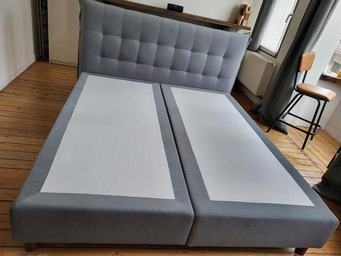 Boxspring 180 op 200 Bologna Sleepworld, Huis en Inrichting, Slaapkamer | Boxsprings, Gebruikt, 180 cm, 200 cm, Tweepersoons, Grijs
