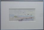 AD MAAS / VLIEGENDE EENDEN / ORIGINEEL / 23x34cm / KADER SIG, Ophalen of Verzenden