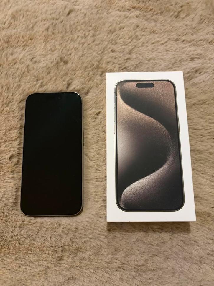IPHONE 15 PRO - TITANIUM - 128GB, Telecommunicatie, Mobiele telefoons | Apple iPhone, Gebruikt, 128 GB, Zonder abonnement, Met simlock