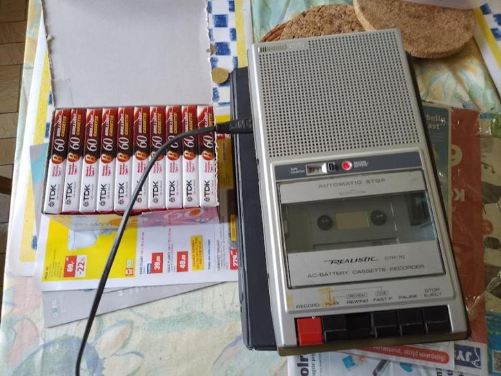 Realistic cassette recorder, Audio, Tv en Foto, Cassettedecks, Enkel, Tape counter, Ophalen of Verzenden