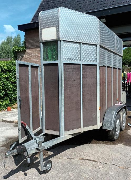 1,5 paardentrailer, Dieren en Toebehoren, Paarden en Pony's | Trailers en Aanhangwagens, Gebruikt, 1½-paards trailer, Hout, Ophalen of Verzenden