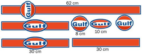 GULF scooterstickerset Vespa Lambretta etc., Fietsen en Brommers, Brommeronderdelen | Scooters, Nieuw, Vespa, Overige typen, Ophalen of Verzenden