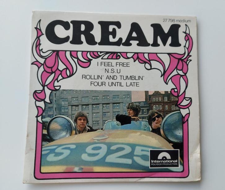 Cream: 'I Feel Free' (zeldzame Franse Polydor EP uit 1966), Cd's en Dvd's, Vinyl | Rock, Gebruikt, Rock-'n-Roll, Overige formaten