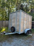 Remorque double essieux freinee 3m/180/210 fermee 1500kg, Auto diversen, Aanhangers en Bagagewagens, Ophalen, Gebruikt