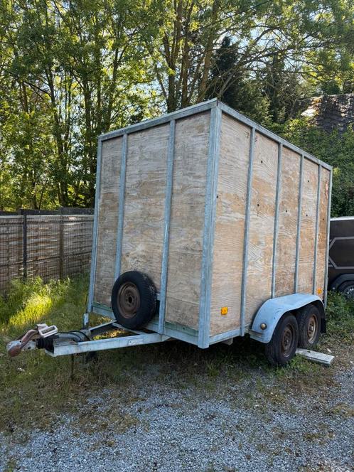 Remorque double essieux freinee 3m/180/210 fermee 1500kg, Auto diversen, Aanhangers en Bagagewagens, Gebruikt, Ophalen