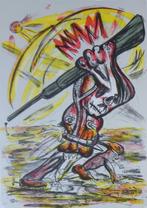 FRED BERVOETS / OORLOG / KLEURZEEFDRUK / 84x61cm / SIG 2008, Antiek en Kunst, Kunst | Litho's en Zeefdrukken, Ophalen of Verzenden