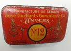 Tabaksdoosje José Tinchant  - Antwerpen, Verzamelen, Blikken, Verzenden, Gebruikt