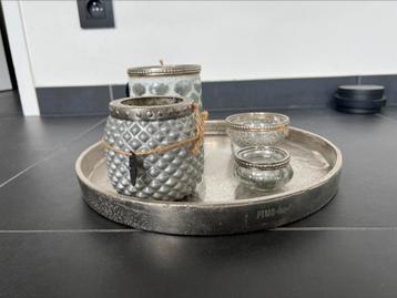 Decoratie schaal en Theelichthouder set van riverdale beschikbaar voor biedingen