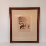 Prachtige ingelijste kunst afdruk van Rembrandt van Rijn, Antiek en Kunst, Kunst | Etsen en Gravures, Ophalen of Verzenden
