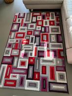 Tapijt, rood-wit-grijs, 170x230cm, zeer goede staat, Huis en Inrichting, Stoffering | Tapijten en Vloerkleden, Ophalen, Gebruikt