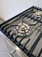 🍀Luxe Fornuis Boretti 90 cm rvs + rvs 6 pits 1 oven, 60 cm of meer, 5 kookzones of meer, Vrijstaand, 90 tot 95 cm