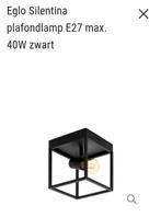 4x Eglo Silentina plafondlamp E27 max. 40W zwart, Huis en Inrichting, Ophalen