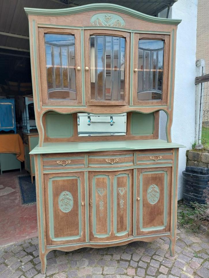 Schitterend antiek massief dressoir, Art Nouveau. Wijnoogst, Huis en Inrichting, Kasten | Buffetkasten