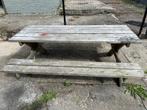 Tuintafel  moet vandaag weg, Tuin en Terras, Ophalen of Verzenden, Gebruikt, Rechthoekig, Hout