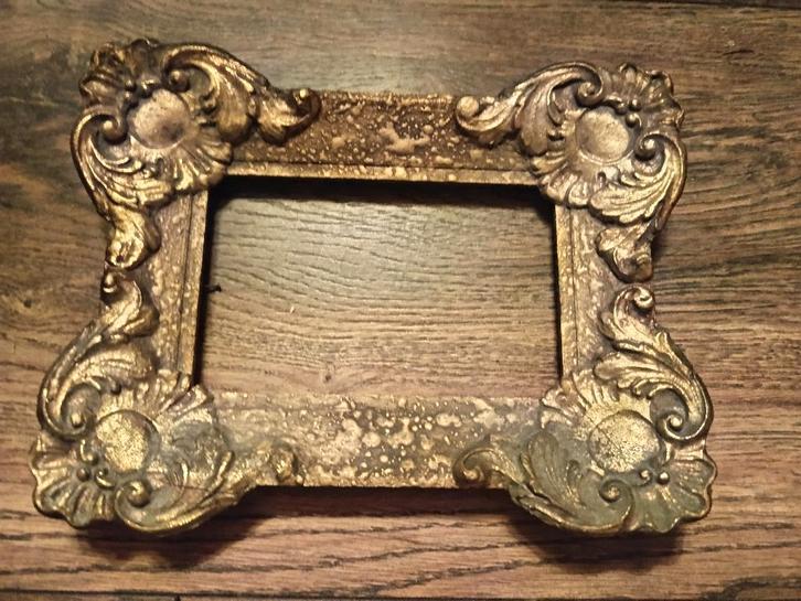 Klein oud kader verguld, Antiek en Kunst, Curiosa en Brocante, Verzenden