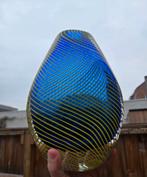 Zware art glass juston daniels Optic vaas, Antiek en Kunst, Ophalen