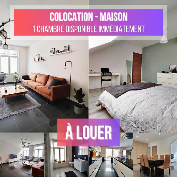 COLOCATION CHARLEROI/CHATELET, Immo, Appartementen en Studio's te huur, Charleroi, 50 m² of meer