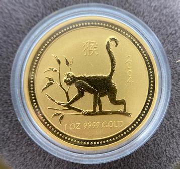 24k gouden munt (Lunar Monkey 2004) 1 oz (28,35 g) beschikbaar voor biedingen