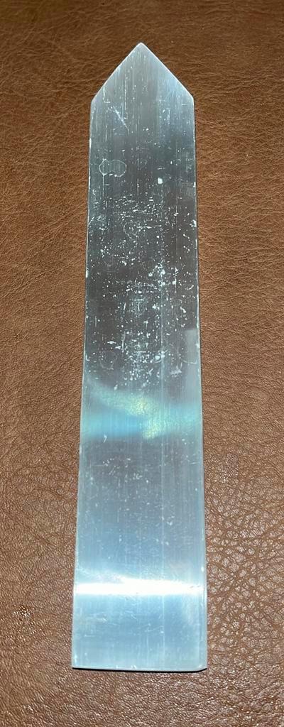 Seleniet massagestaaf - 120gram - 199mm x 35mm x 9mm, Collections, Minéraux & Fossiles, Minéral, Enlèvement ou Envoi