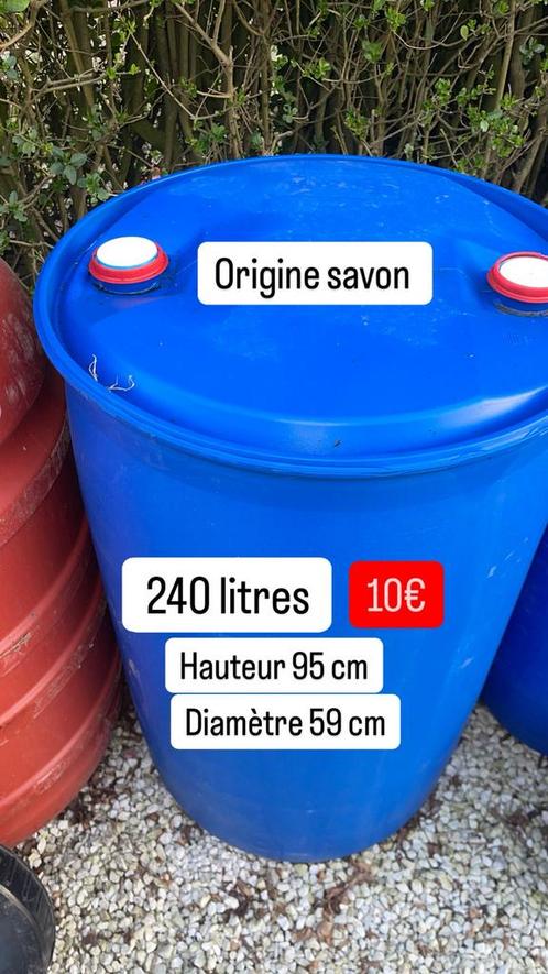Vat wasblik plastic vat 60l 120l 220l 240l 260l, Tuin en Terras, Regentonnen, Zo goed als nieuw, Kunststof, 150 liter of meer