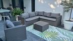 Loungeset wicker grijs, Tuin en Terras, Ophalen, 5 zitplaatsen, Gebruikt, Loungeset