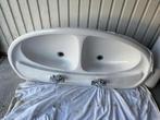 Lavabo met voet, Huis en Inrichting, Badkamer | Badkamermeubels, Ophalen, 100 tot 150 cm, Zo goed als nieuw, Minder dan 100 cm