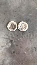 Twee metalen dekseltjes voor afvoer lavabo, Ophalen of Verzenden, Zo goed als nieuw