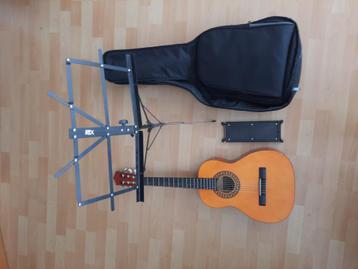 Guitare 3/4 avec repose-pieds et pupitre, Musique & Instruments, Enlèvement ou Envoi, Comme neuf, Guitare classique ou espagnole
