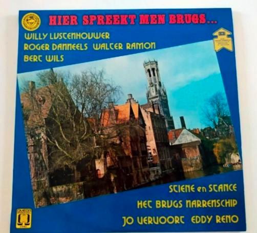 Vinyl LP Hier spreekt men Bruges Dialecte Lustenhouwer Folk, CD & DVD, Vinyles | Néerlandophone, Musique régionale, 12 pouces