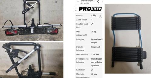 Pro User diamant 1, Auto diversen, Fietsendragers, Zo goed als nieuw, Trekhaakdrager, 1 fiets, Brede banden, Elektrische fiets