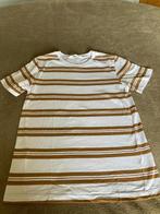 Wit-bruin gestreept t-shirt, H&M, maat 134-140, Kinderen en Baby's, Kinderkleding | Maat 134, H&M, Ophalen of Verzenden, Zo goed als nieuw
