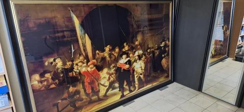 Nachtwacht op glas schilderijfoto, Huis en Inrichting, Woonaccessoires | Schilderijen, Tekeningen en Foto's, Nieuw, Schilderij