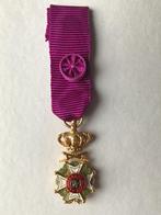 Mini medaille Orde Leopold, Verzamelen, Ophalen of Verzenden, Landmacht, Lintje, Medaille of Wings