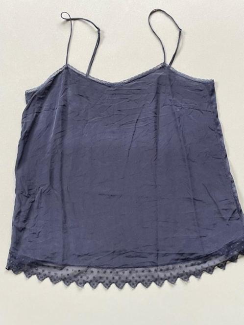 Mooie staat zwart matzijden topje Zadig & Voltaire mt S, Kleding | Dames, Topjes, Gedragen, Maat 36 (S), Zwart, Zonder mouw, Verzenden