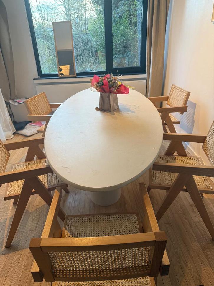 Mortex tafel 6 tot 8 personen, Maison & Meubles, Pièces pour table, Utilisé, Dessus de la table, 200 cm ou plus, 50 à 100 cm, Ovale