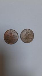 2 Britse munten: 2 new pence, Postzegels en Munten, Munten | Europa | Niet-Euromunten, Ophalen of Verzenden, Overige landen, Setje