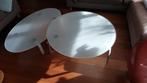 2x Design glazen salon tafels, is een setje. Mat glas., 50 à 100 cm, 100 à 150 cm, Rond, Design