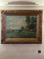 Schilderij met mooie brede kader, Antiek en Kunst, Ophalen