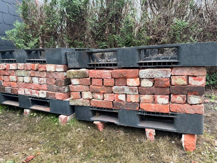 Briques anciennes rouges - 22 x 10 x 6/ 6,5 cm, Doe-het-zelf en Bouw, Metselstenen, Ophalen of Verzenden