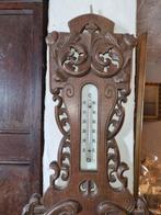 Antieke  houten barometer en thermometer, Ophalen