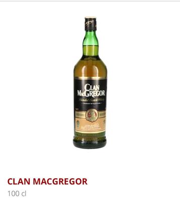 Clan McGregor whisky beschikbaar voor biedingen