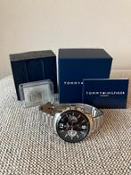 Tommy Hilfiger herenhorloge met zwarte basel – volledige set, Staal, Met bandje, Polshorloge, 1960 of later