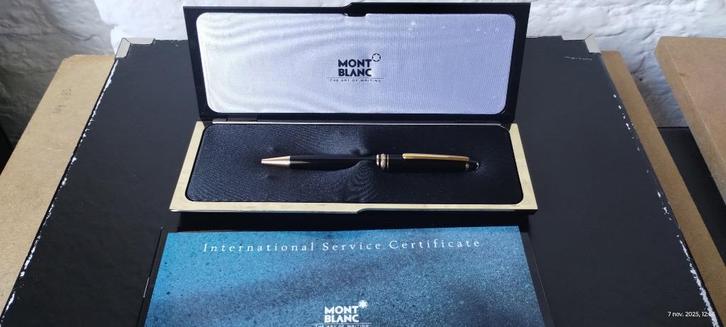 Stylo-Bille Montblanc Meisterstück Classique Doré, Verzamelen, Pennenverzamelingen, Gebruikt, Balpen, Mont Blanc, Met doosje, Ophalen